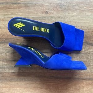 The Attico Cheope 75mm suede mules